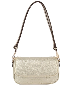 Embossed Monogram Printed Flap LMR001 GOLD